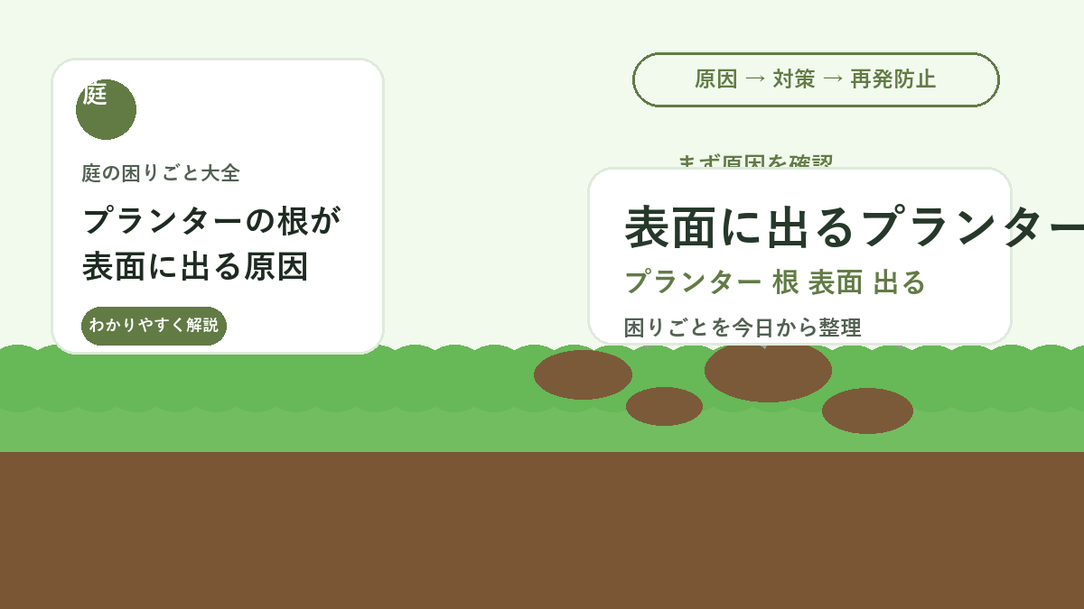 プランターの根が表面に出る原因｜乾燥を防ぐ足し土と植え替え判断