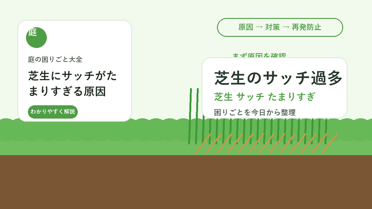 芝生にサッチがたまりすぎる原因｜水はけと病気を防ぐ取り除き方