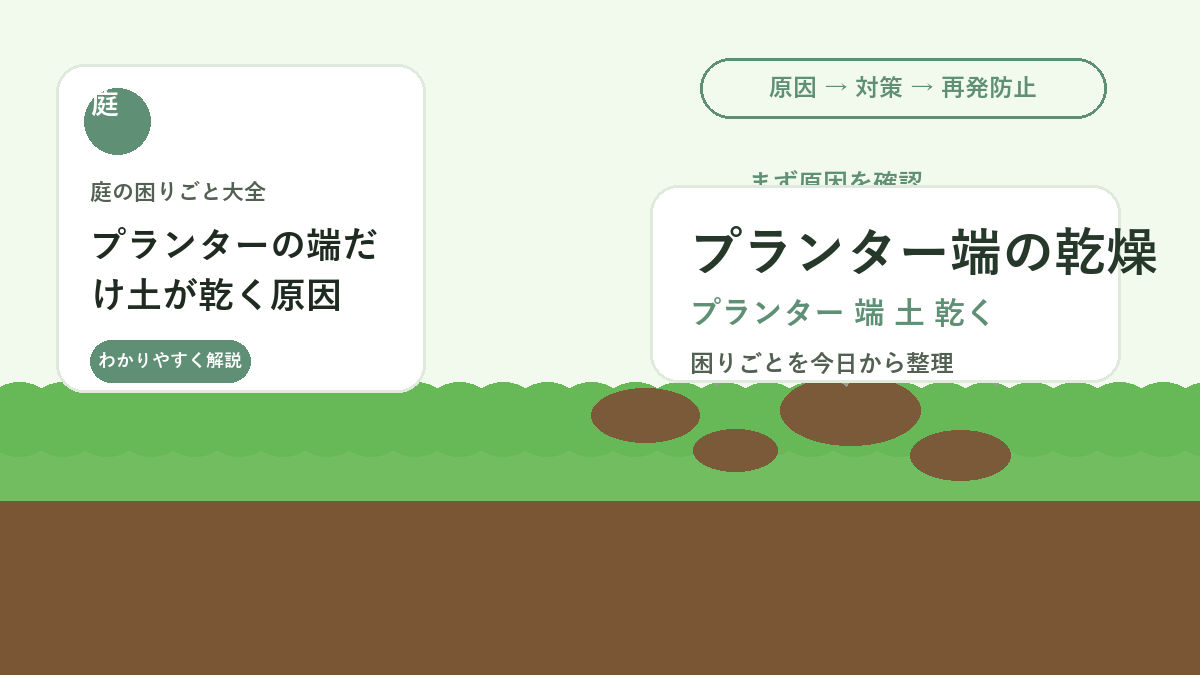 プランターの端だけ土が乾く原因｜水やりムラを減らす整え方