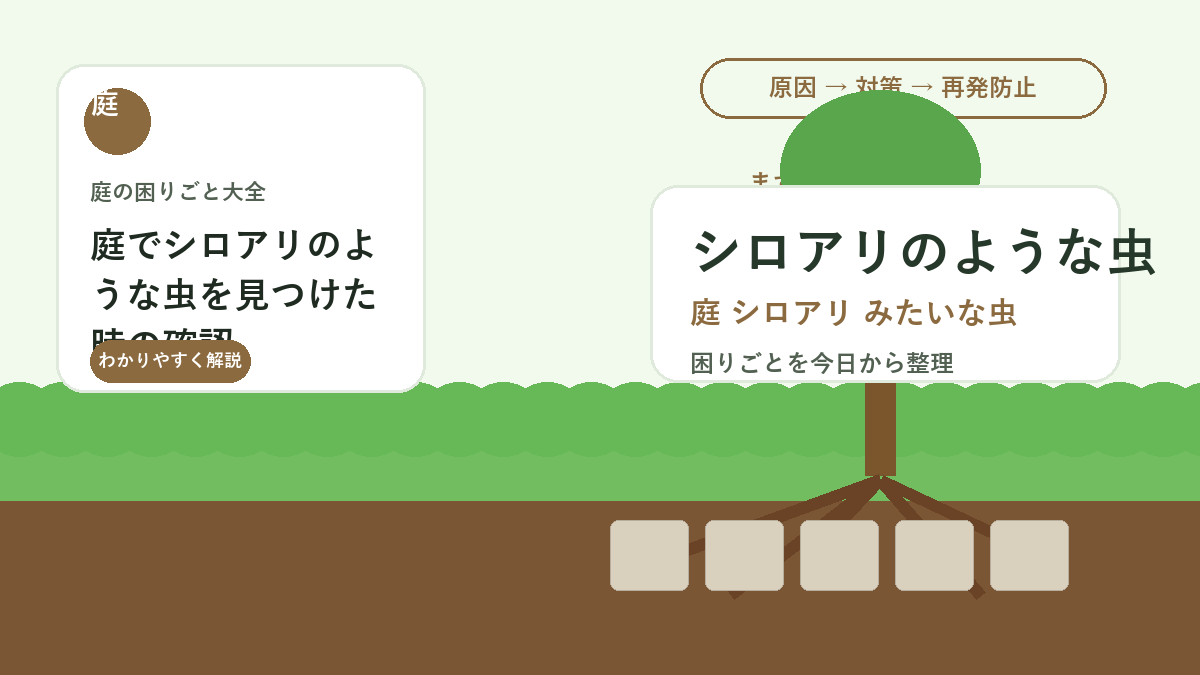 庭でシロアリのような虫を見つけた時の確認｜木材まわりの注意点