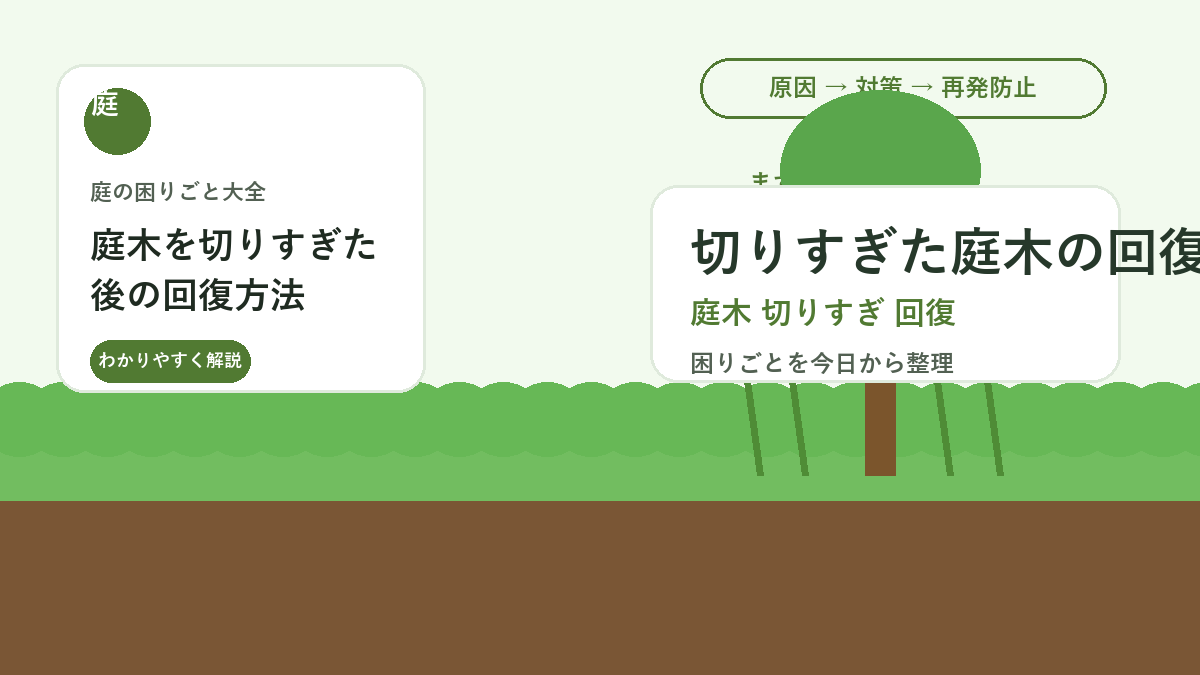 庭木を切りすぎた後の回復方法｜弱らせない水やりと様子見のポイント