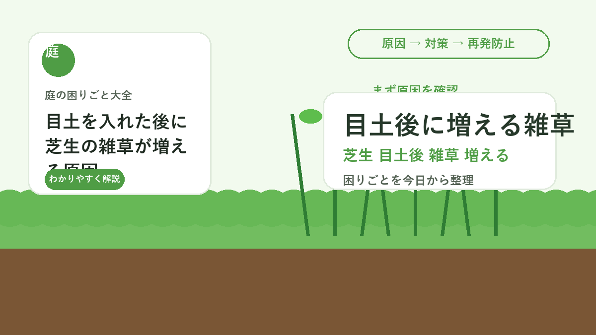 目土を入れた後に芝生の雑草が増える原因｜土選びと発芽予防