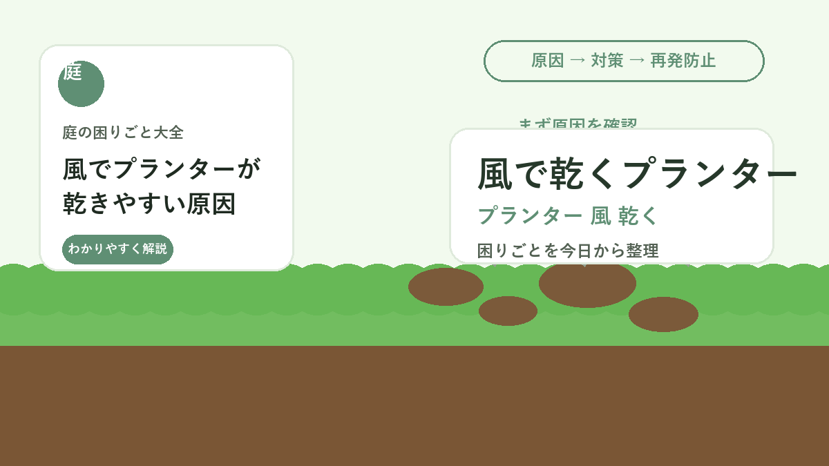 風でプランターが乾きやすい原因｜ベランダや庭先の乾燥対策