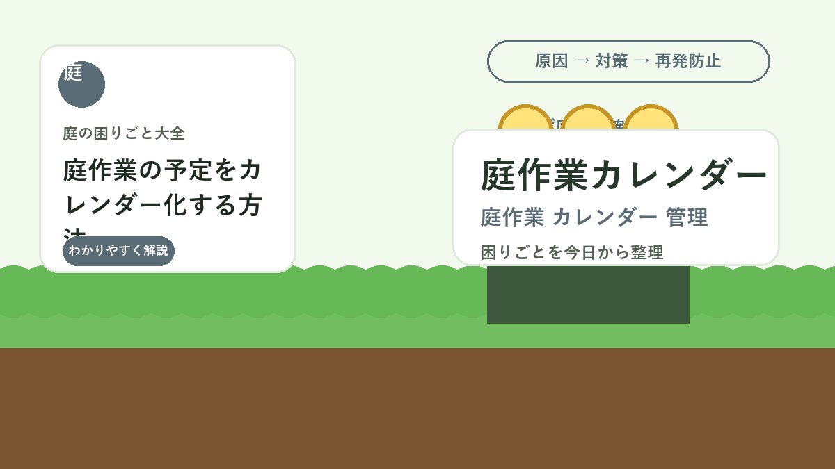 庭作業の予定をカレンダー化する方法｜草取り・剪定・芝生管理を忘れない