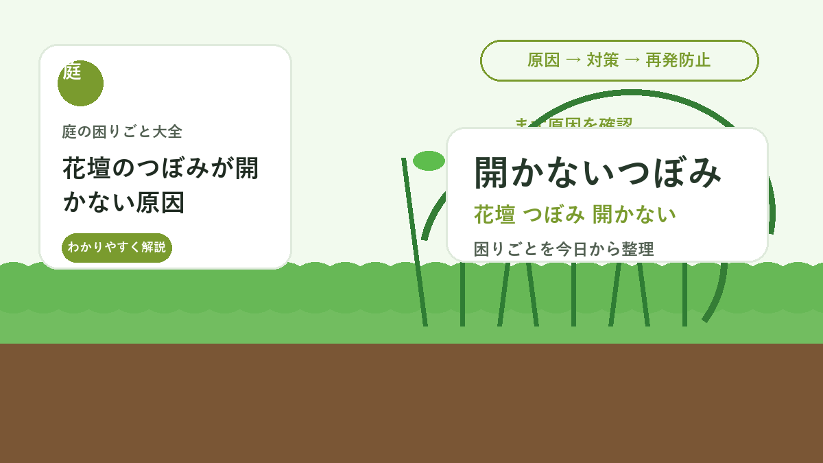 花壇のつぼみが開かない原因｜日照・水・気温を見直すチェック方法