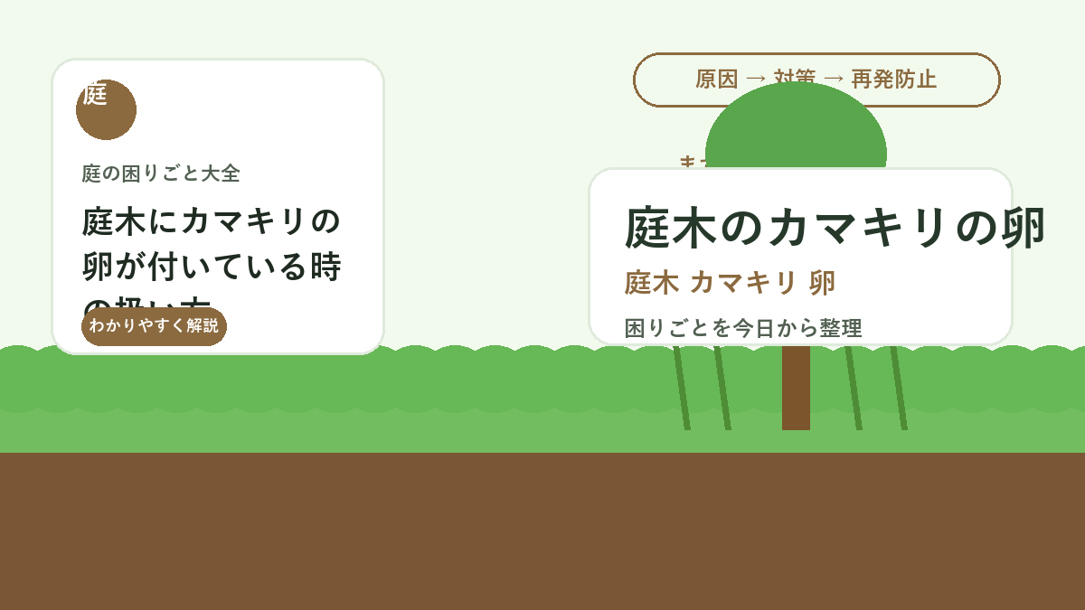庭木にカマキリの卵が付いている時の扱い方｜残すか移すかの判断