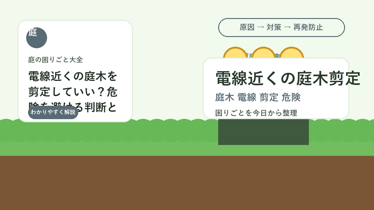 電線近くの庭木を剪定していい？危険を避ける判断と相談先