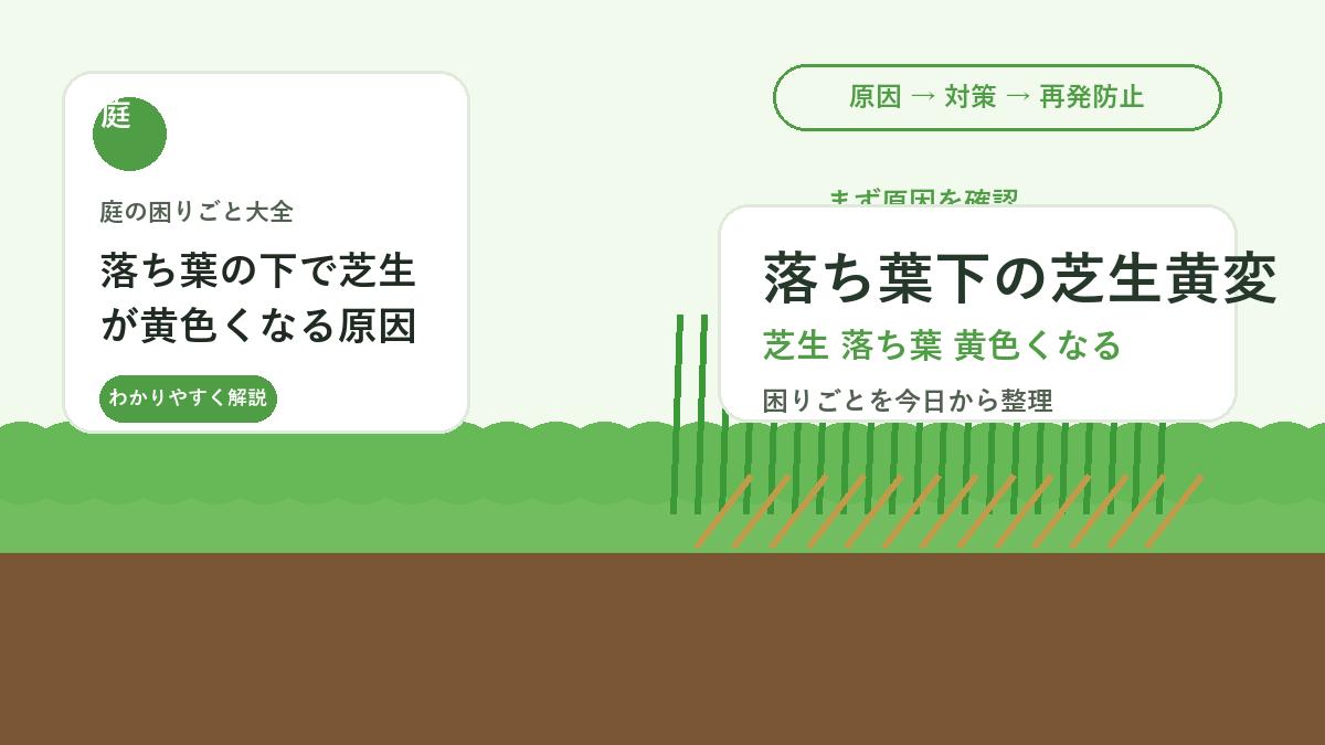 落ち葉の下で芝生が黄色くなる原因｜秋冬に蒸れを防ぐ掃除方法