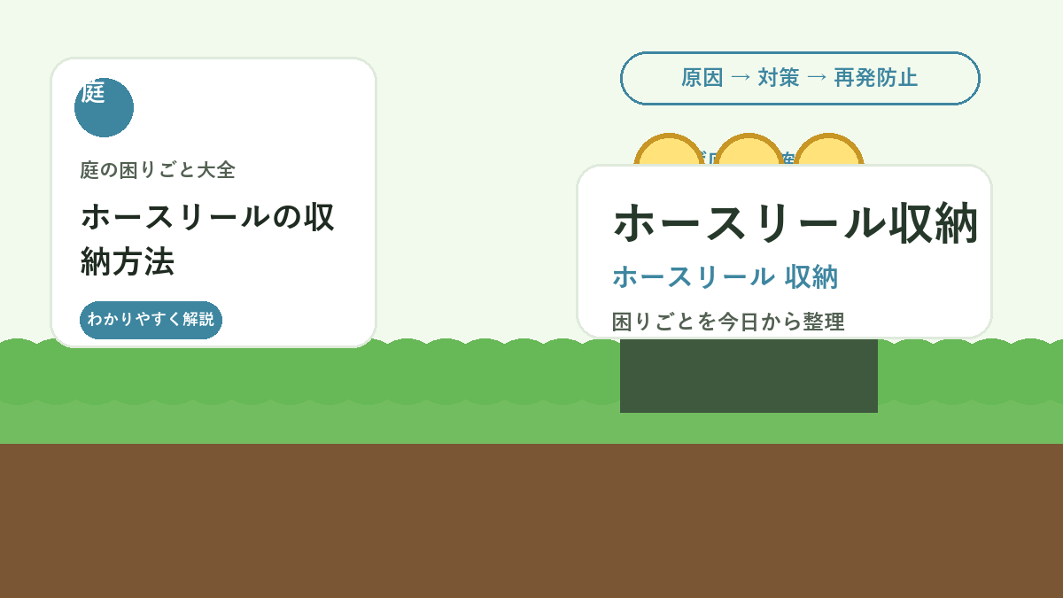 ホースリールの収納方法｜庭をすっきり見せて劣化を防ぐ置き場所の工夫
