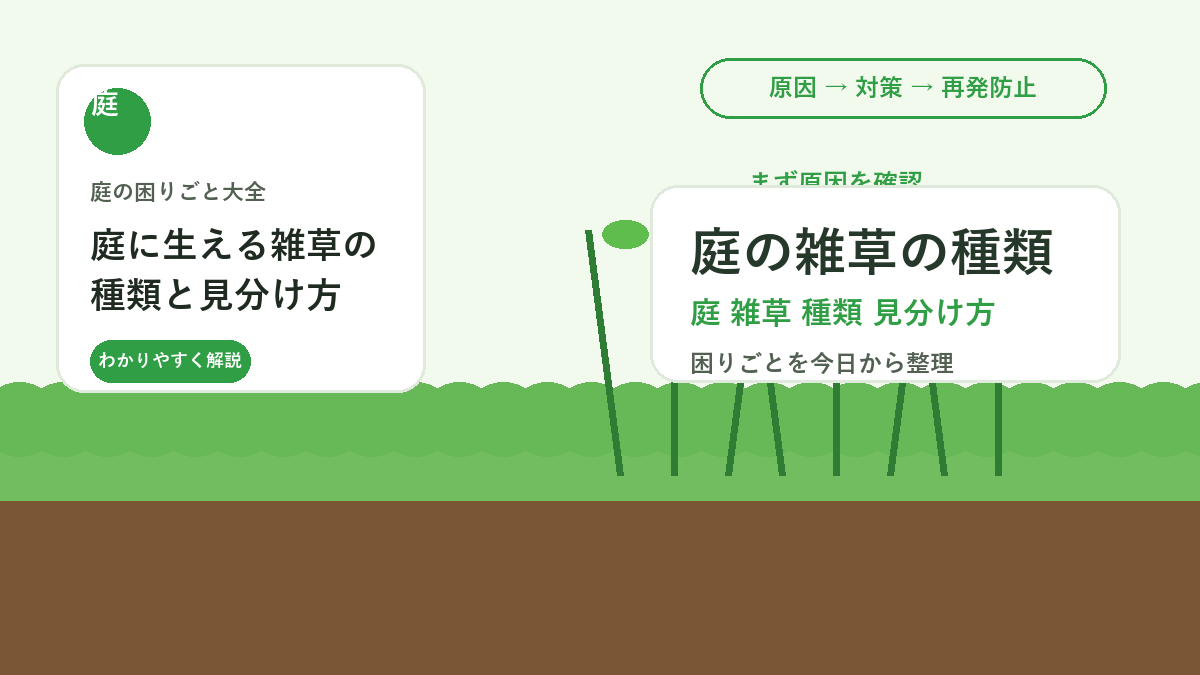 庭に生える雑草の種類と見分け方｜抜くべきタイミングと増やさないコツ