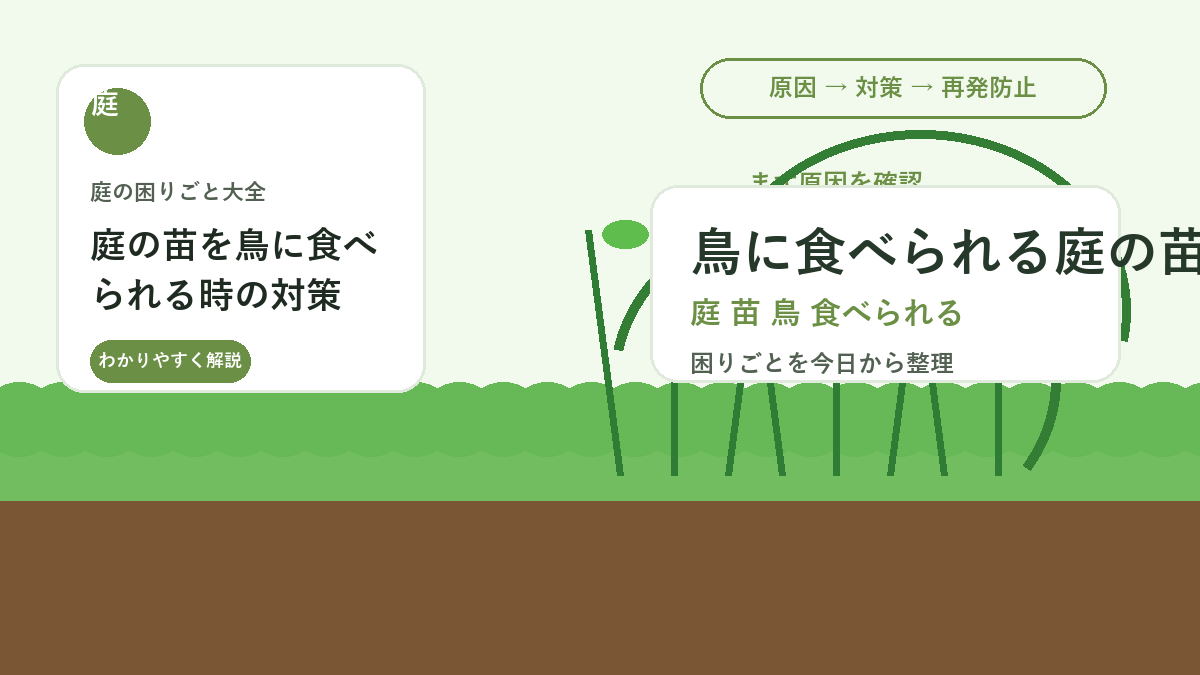 庭の苗を鳥に食べられる時の対策｜発芽直後を守るネットと置き場所の工夫