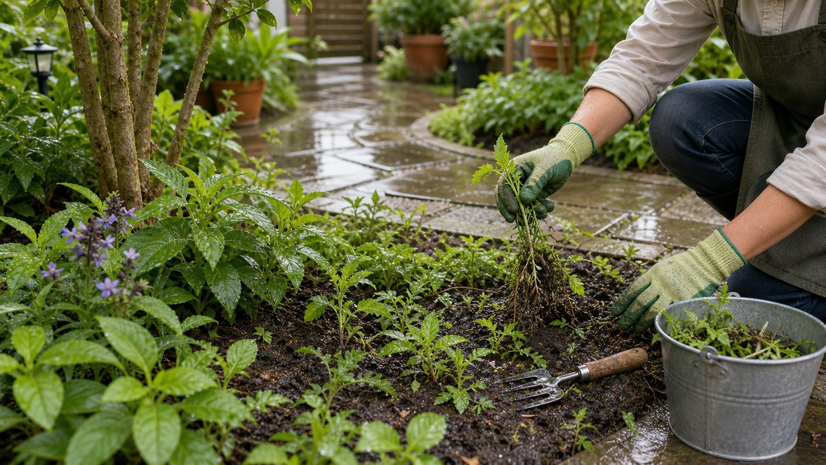 雨上がりの雑草抜きは効果的？｜根まで抜きやすいタイミングと注意点