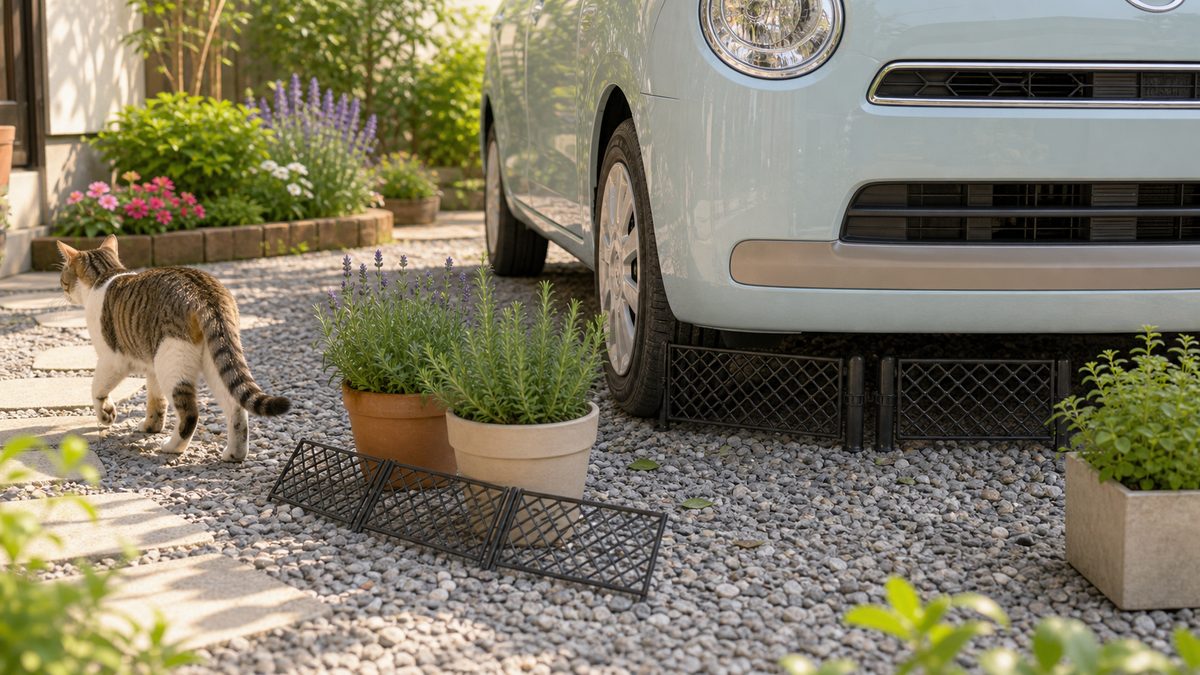 庭の車の下に猫が入る時の対策｜傷つけずに居つかせない工夫